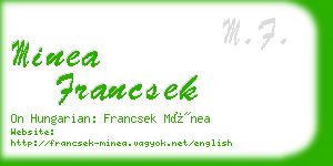 minea francsek business card